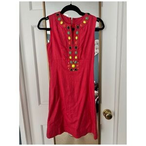 kate spade Hot Pink Mini Dress with Multicolor Gem Accents